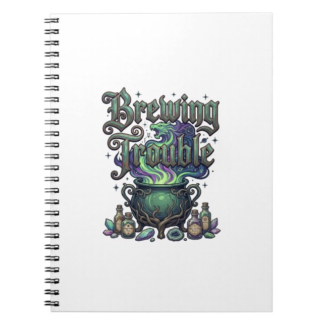 Cuaderno Caldero de Dragón de Problemas de Hervir Cristales (Frente)