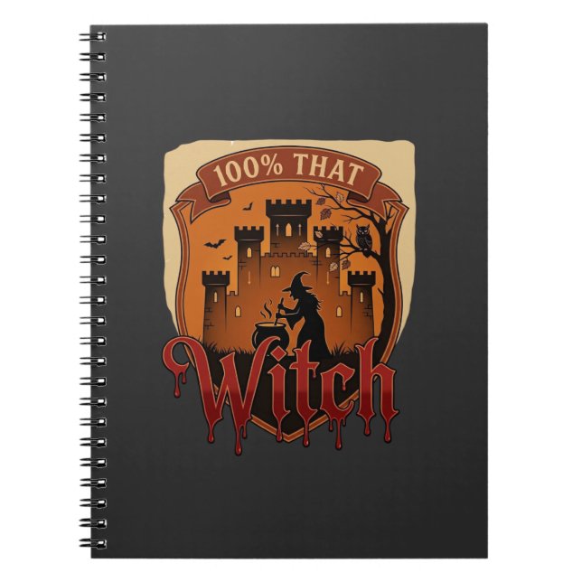 Cuaderno Caldero de murciélagos de lechuza del castillo de  (Frente)