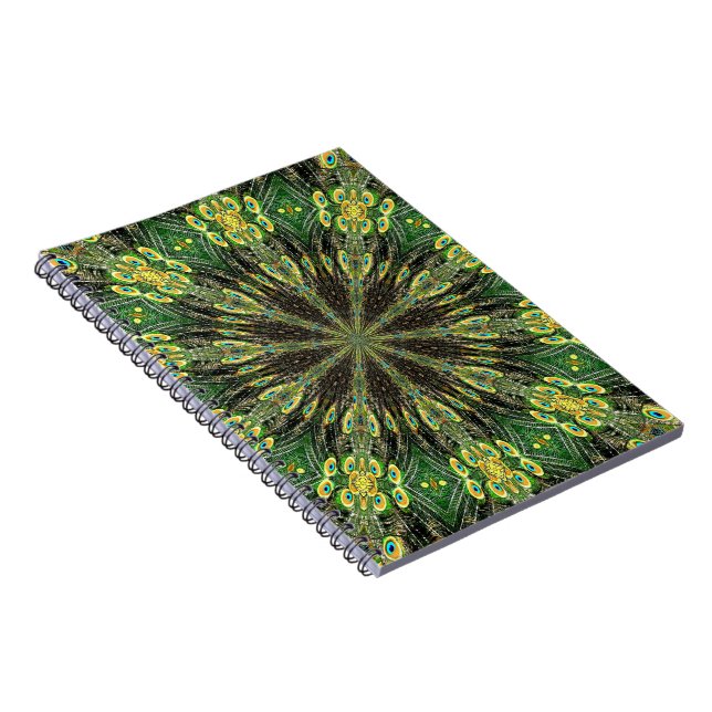 Cuaderno Caleidoscopio de Feather Peacock 2 (Lado Derecho)