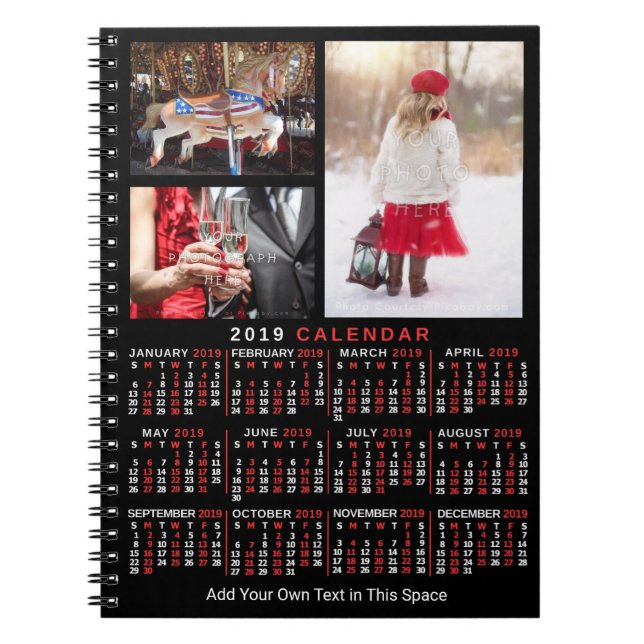 Cuaderno Calendario 2019 (Consulte Descripción de la nueva  (Frente)