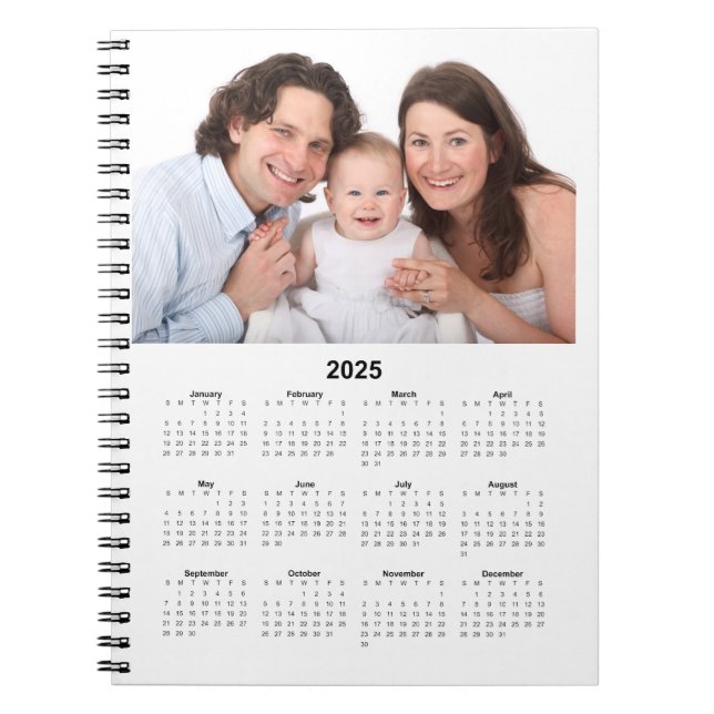 Cuaderno Calendario 2025 con foto Personalizado (Frente)