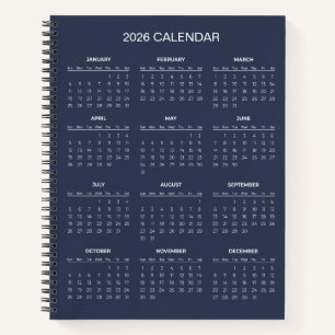 Cuaderno Calendario 2026 Simple pero Elegante