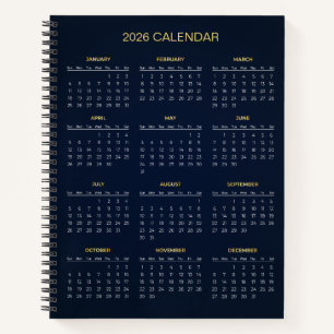 Cuaderno Calendario 2026 Simple pero Elegante