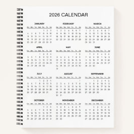 Cuaderno Calendario 2026 Simple pero Elegante | 