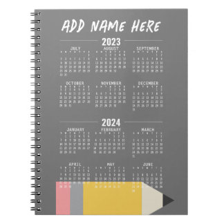 Cuaderno Calendario académico 2023-2024 - de julio a junio