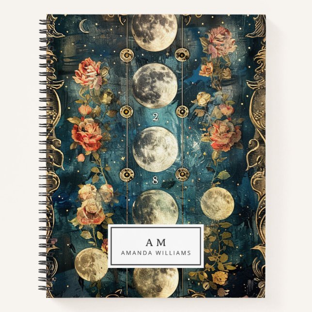 Cuaderno Calendario de fases de la luna (Anverso)