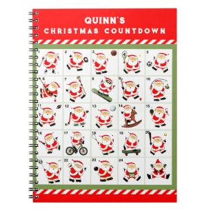 Cuaderno calendario de Navidades avanzados personalizado