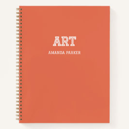 Cuaderno Calendario Escolar de Arte Personalizado Coral