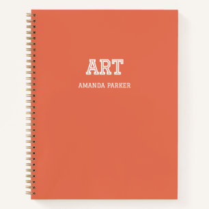 Cuaderno Calendario Escolar de Arte Personalizado Coral