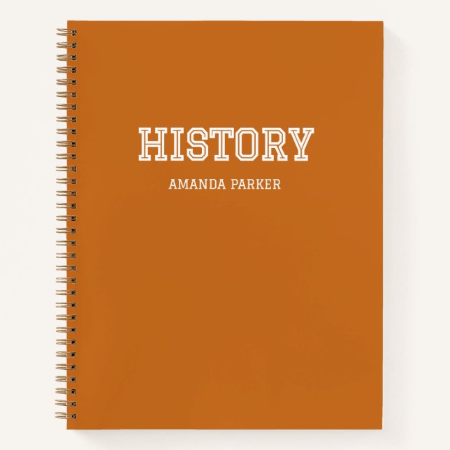 Cuaderno Calendario Escolar Personalizado de Historia Naran (Anverso)
