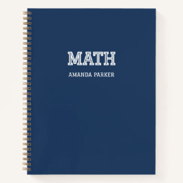 Cuaderno Calendario Escolar Personalizado de Matemáticas Gr