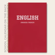 Calendario Escolar Personalizado en Inglés Rojo Ca