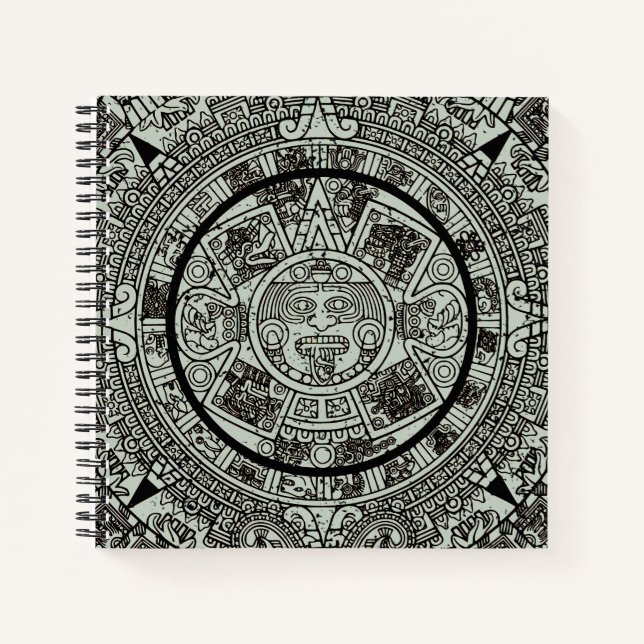 Cuaderno Calendario maya 1 azteca mexicano de soles aztecos (Anverso)