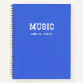 Cuaderno Calendario Personalizado de Escuela de Música Azul