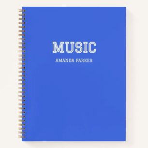 Cuaderno Calendario Personalizado de Escuela de Música Azul