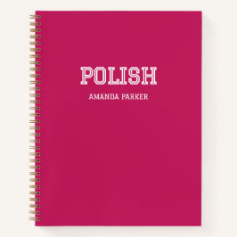 Cuaderno Calendario Personalizado de Frambuesa Polaca 2026-