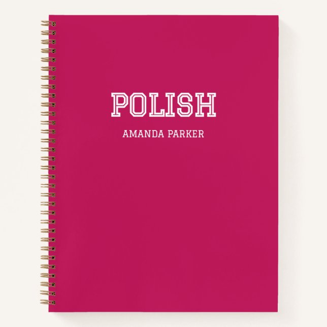 Cuaderno Calendario Personalizado de Frambuesa Polaca 2026- (Anverso)