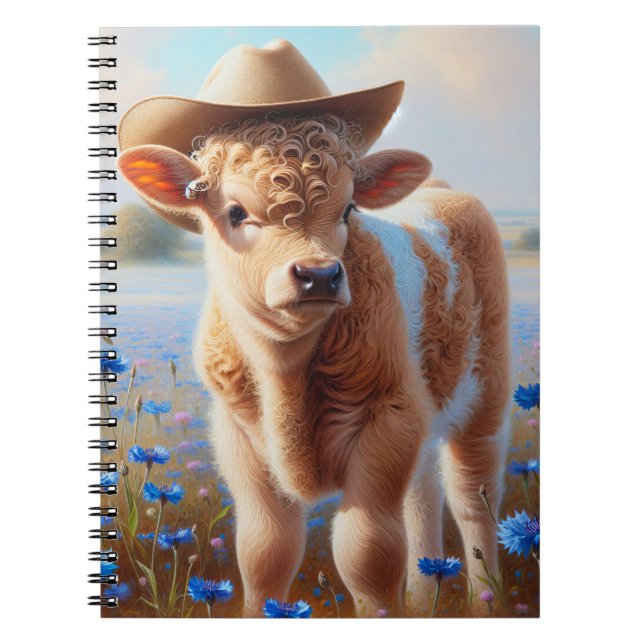 Cuaderno Calf Con Gorra De Vaquero En Pastel (Frente)