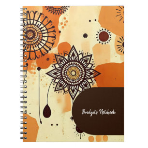 Cuaderno Cálida Tierra Mandala Rústico Otoño