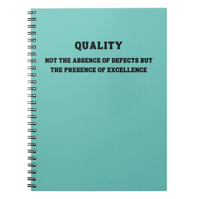 Cuaderno Calidad es presencia de excelencia, calidad de pre (Frente)