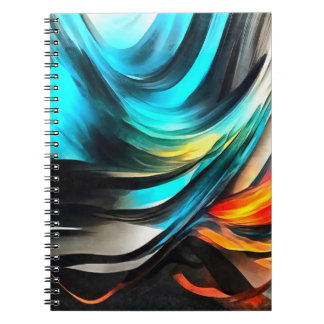 Cuaderno Calidez Fundida Paisaje Abstracto Vívido 3