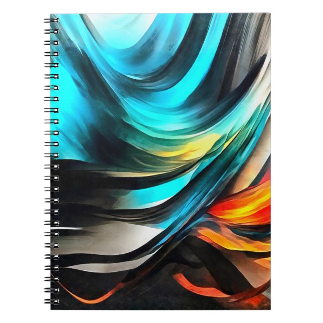 Cuaderno Calidez Fundida Paisaje Abstracto Vívido 3 (Frente)