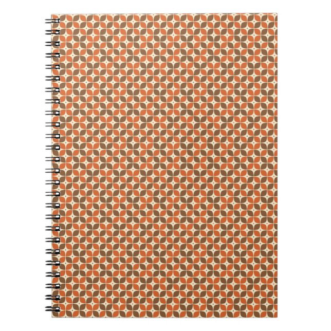 Cuaderno Cálido Retro Boomerang Atómico de Mitad de Siglo (Frente)