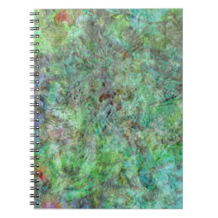Cuaderno Cálido verde abstracto Spiral Portátil de fotograf
