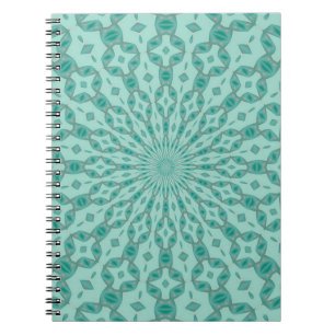 Cuaderno Calidoscopio de verde y rosa Yukka