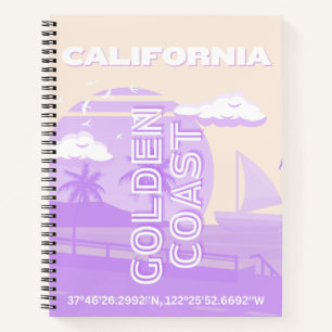 Cuaderno California, Costa de Oro, Arte de Viajes, Preppy