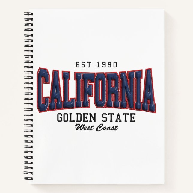 Cuaderno California en 3D (Anverso)