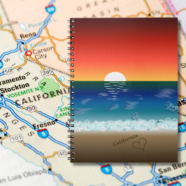 Cuaderno California Sunset | Corazón de arena de playa