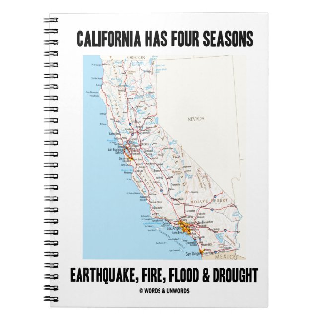 Cuaderno California tiene cuatro estaciones de incendio pro (Frente)
