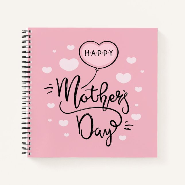 Cuaderno Caligrafía del Día de la Madre Feliz | Portátil (Anverso)