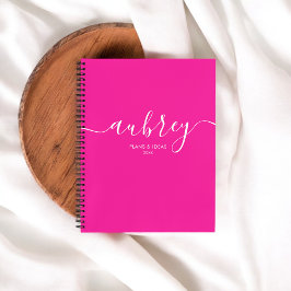 Cuaderno Caligrafía monográfica Girly rosa elegante