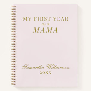 Cuaderno Caligrafía personalizada de oro rosa de Mama Paste