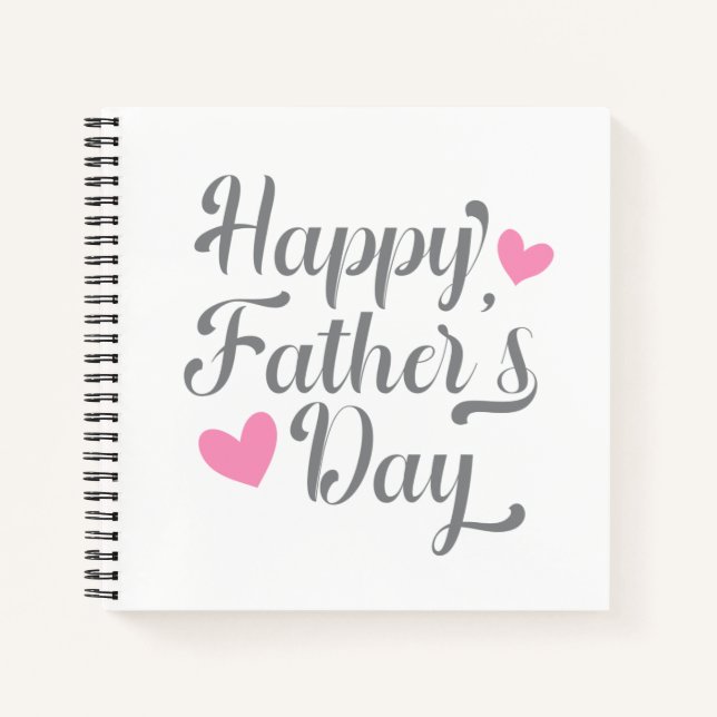 Cuaderno Caligrafía simple del Día del Padre Feliz | Portát (Anverso)