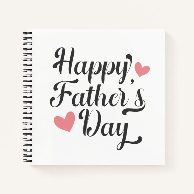 Cuaderno Caligrafía simple del Día del Padre Feliz | Portát (Anverso)