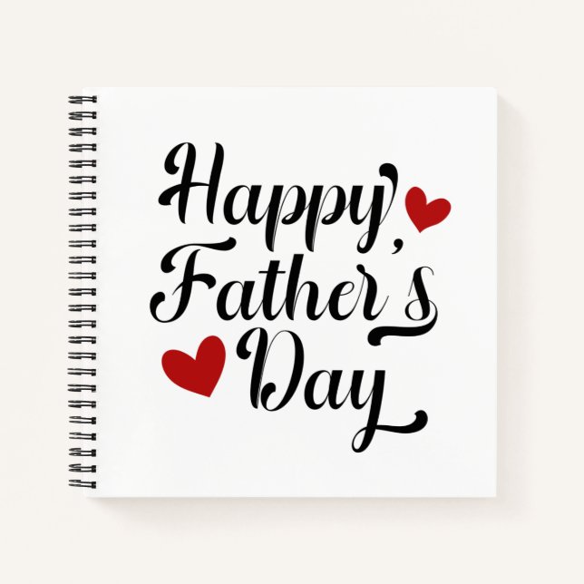 Cuaderno Caligrafía simple del Día del Padre Feliz | Portát (Anverso)