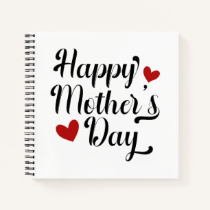 Cuaderno Caligrafía simple feliz del día de la madre   Po
