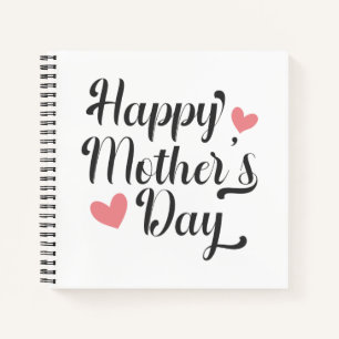 Cuaderno Caligrafía simple feliz del día de la madre   Po