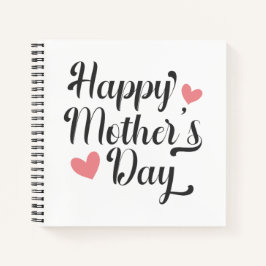 Cuaderno Caligrafía simple feliz del día de la madre | Port