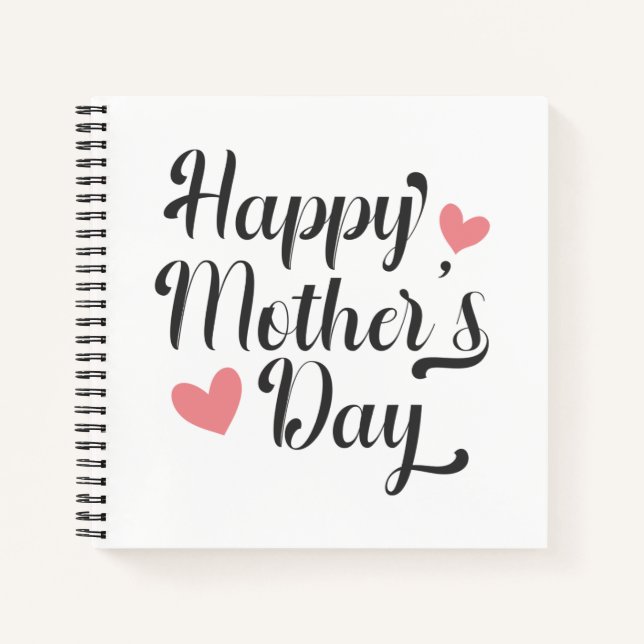 Cuaderno Caligrafía simple feliz del día de la madre | Port (Anverso)