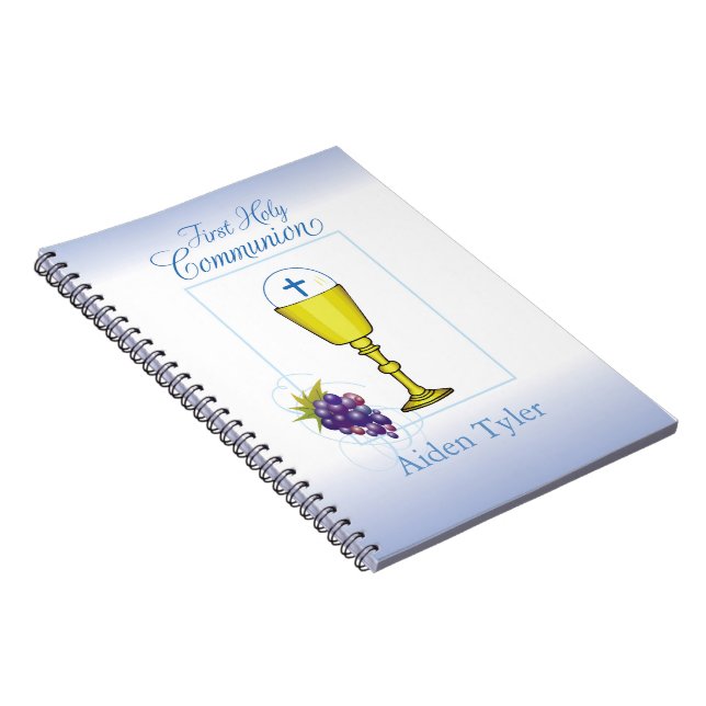 Cuaderno Cáliz de Primera Comunión Niño Personalizable, Hos (Lado Derecho)