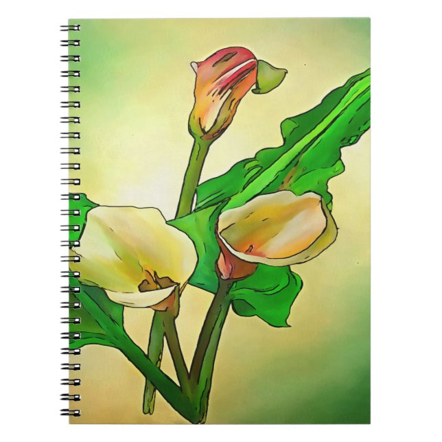 Cuaderno Calla Lilis Específica Contra Un Ombre Verde (Frente)
