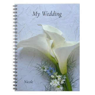 Cuaderno Calla lirios con nigella y flores de ganado