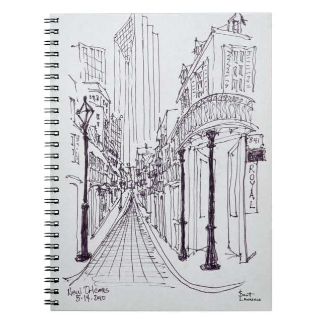 Cuaderno Calle Canal| Nueva Orleans, Luisiana (Frente)
