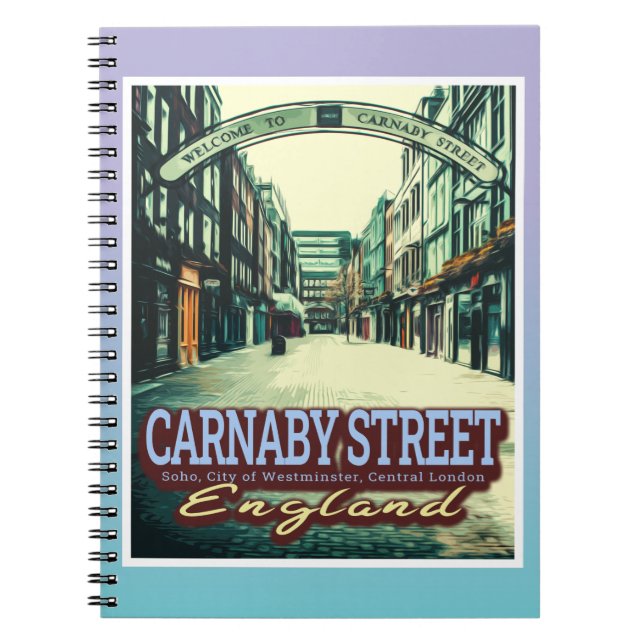 CUADERNO CALLE CARNABY - SOHO - LONDRES INGLATERRA (Frente)