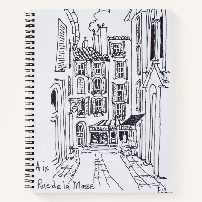 Cuaderno Calle de la Masse | Aix en Provenza, Francia (Anverso)