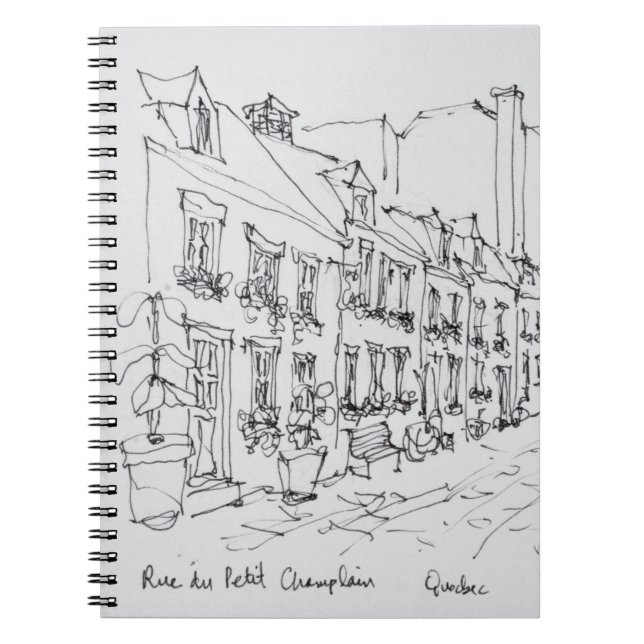 Cuaderno Calle du Petit Champlain, Quebec, Canadá (Frente)
